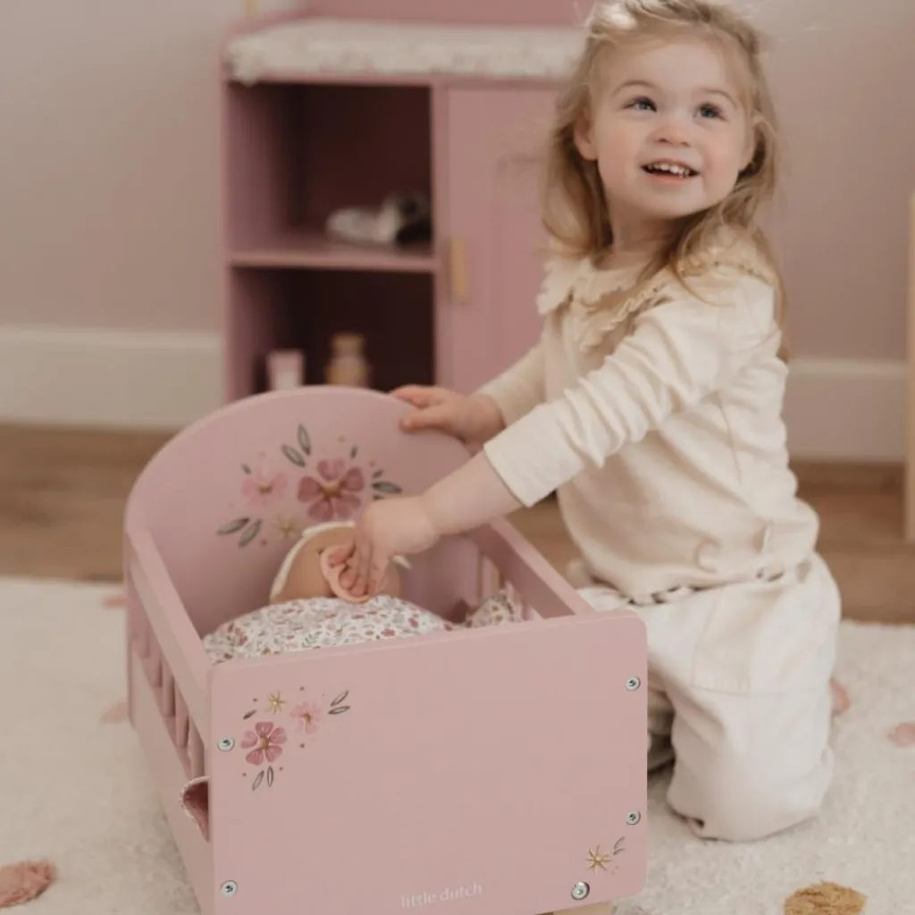 New Lit en bois FSC pour poupée Accessoires Poupée