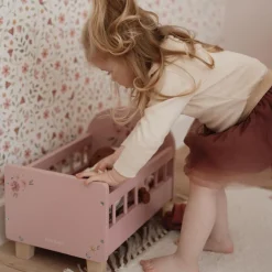 New Lit en bois FSC pour poupée Accessoires Poupée