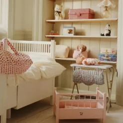 Discount Lit pour poupée en bois rose Accessoires Poupée