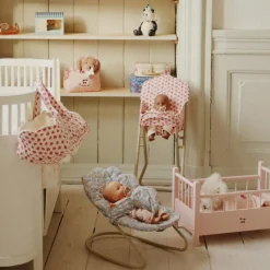 Discount Lit pour poupée en bois rose Accessoires Poupée