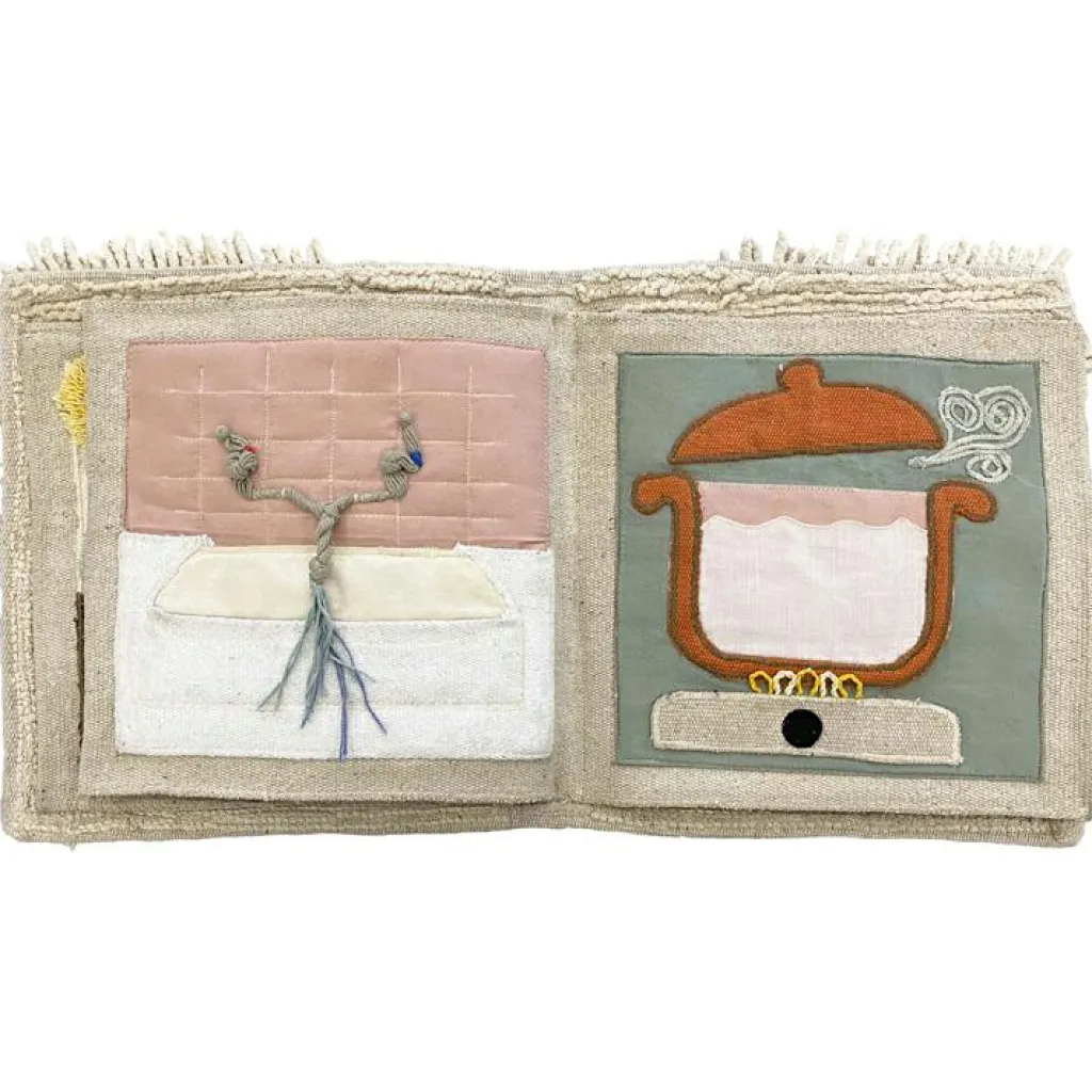 Sale Livre bébé en coton Cool kids eat healthy x Oli & Carol (30 x 27 cm) Livre Bébé En Tissu