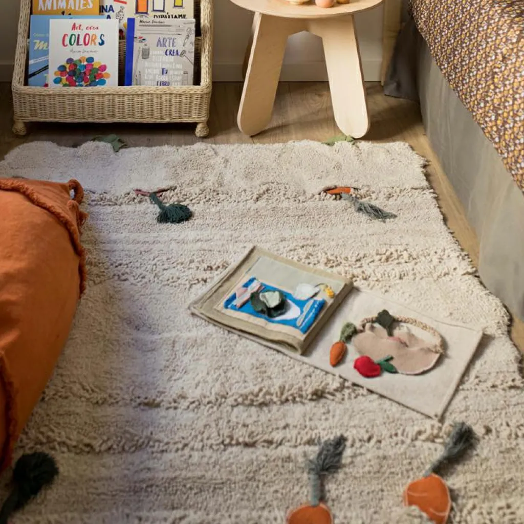 Sale Livre bébé en coton Cool kids eat healthy x Oli & Carol (30 x 27 cm) Livre Bébé En Tissu