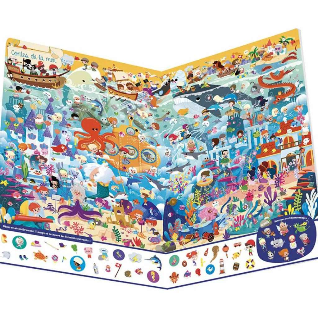 Livre Cherche et trouve géant Au pays des contes Livre D'Activités