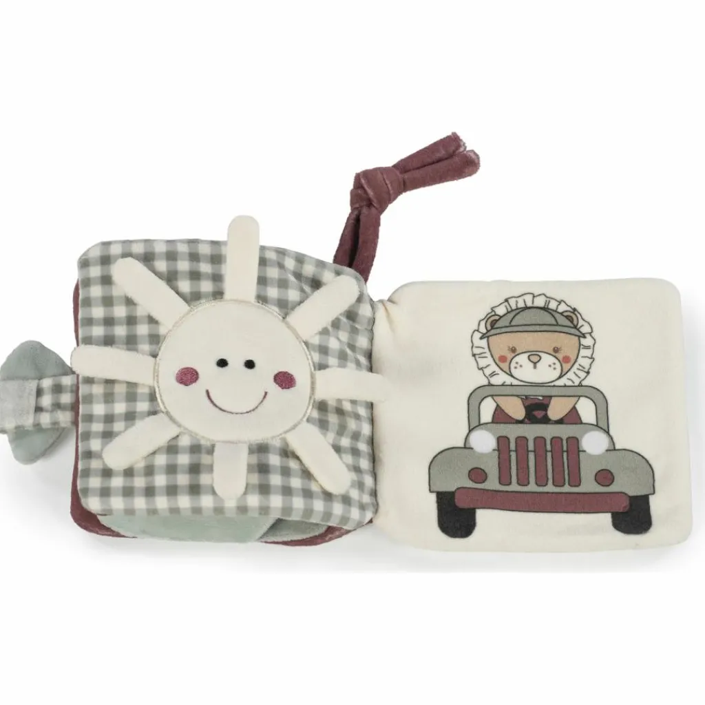 Livre d'activités Lion Gala Mint Livre Bébé En Tissu