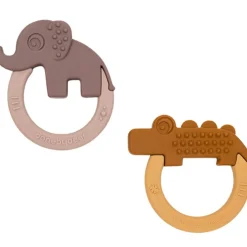 Clearance Lot de 2 anneaux de dentition Deer friends moutarde et rose Jouet / Anneau De Dentition