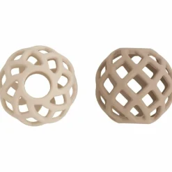 Clearance Lot de 2 balles de préhension Clay-Warm Linen Balle / Cube D'Activités