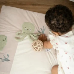 Clearance Lot de 2 balles de préhension Clay-Warm Linen Balle / Cube D'Activités