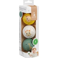 Outlet Lot de 3 balles musicales - Ouïe Balle / Cube D'Activités