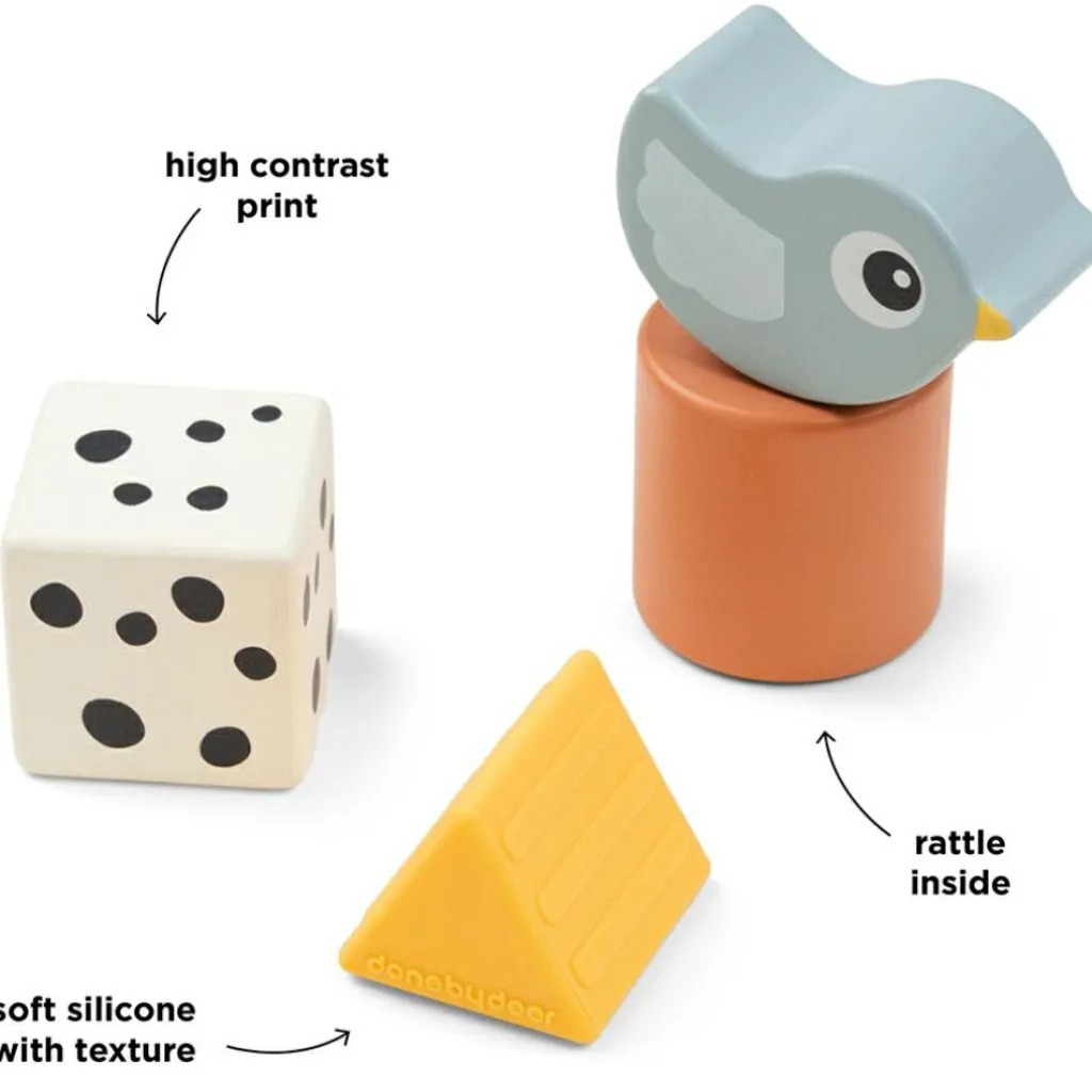 Outlet Lot de 4 blocs sensoriel Birdee Jouet À Empiler