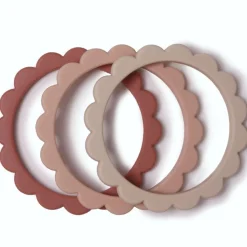 Clearance Lot de 3 bracelets de dentition Flower Rose-Blush-Shifting sand Jouet / Anneau De Dentition