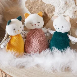 Hot Lot de 3 doudous chats sensoriels Stimuli Doudou Plat