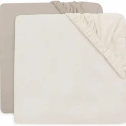 New Lot de 2 draps housses en jersey pour matelas de parc Oatmeal-Sand (75 x 95 cm) Parc Bébé Et Accessoires
