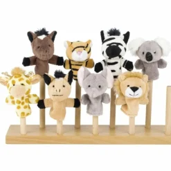 Online Lot de 8 marionnettes à doigt animaux sauvages Marionnettes Et Théâtre