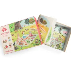 New Lot de 4 mini puzzles des saisons La Grande famille (4 x 12 pièces) Puzzle