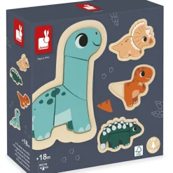 New Lot de 4 puzzles évolutifs Dino (14 pièces) Puzzle