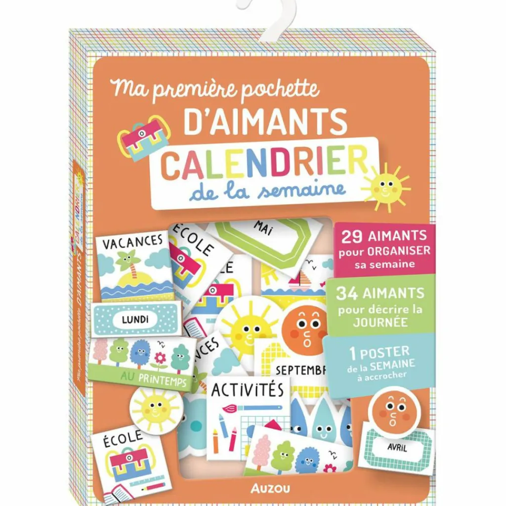 Sale Ma pochette d'aimants Calendrier de la semaine Apprentissage Du Temps Et Quotidien