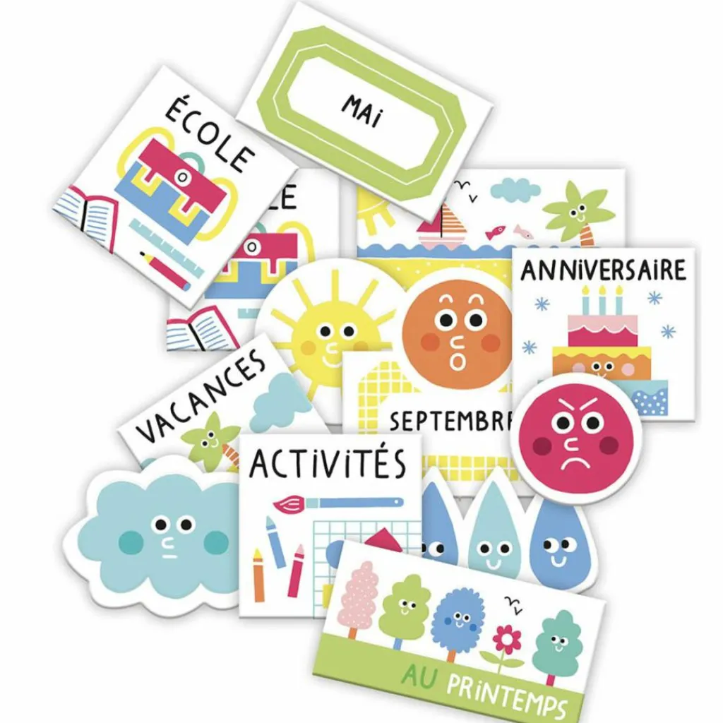 Sale Ma pochette d'aimants Calendrier de la semaine Apprentissage Du Temps Et Quotidien