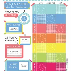 Sale Ma pochette d'aimants Calendrier de la semaine Apprentissage Du Temps Et Quotidien