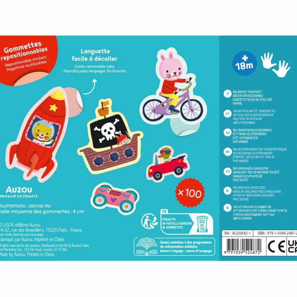 Best Ma pochette de 100 gommettes Transports Activités Manuelles