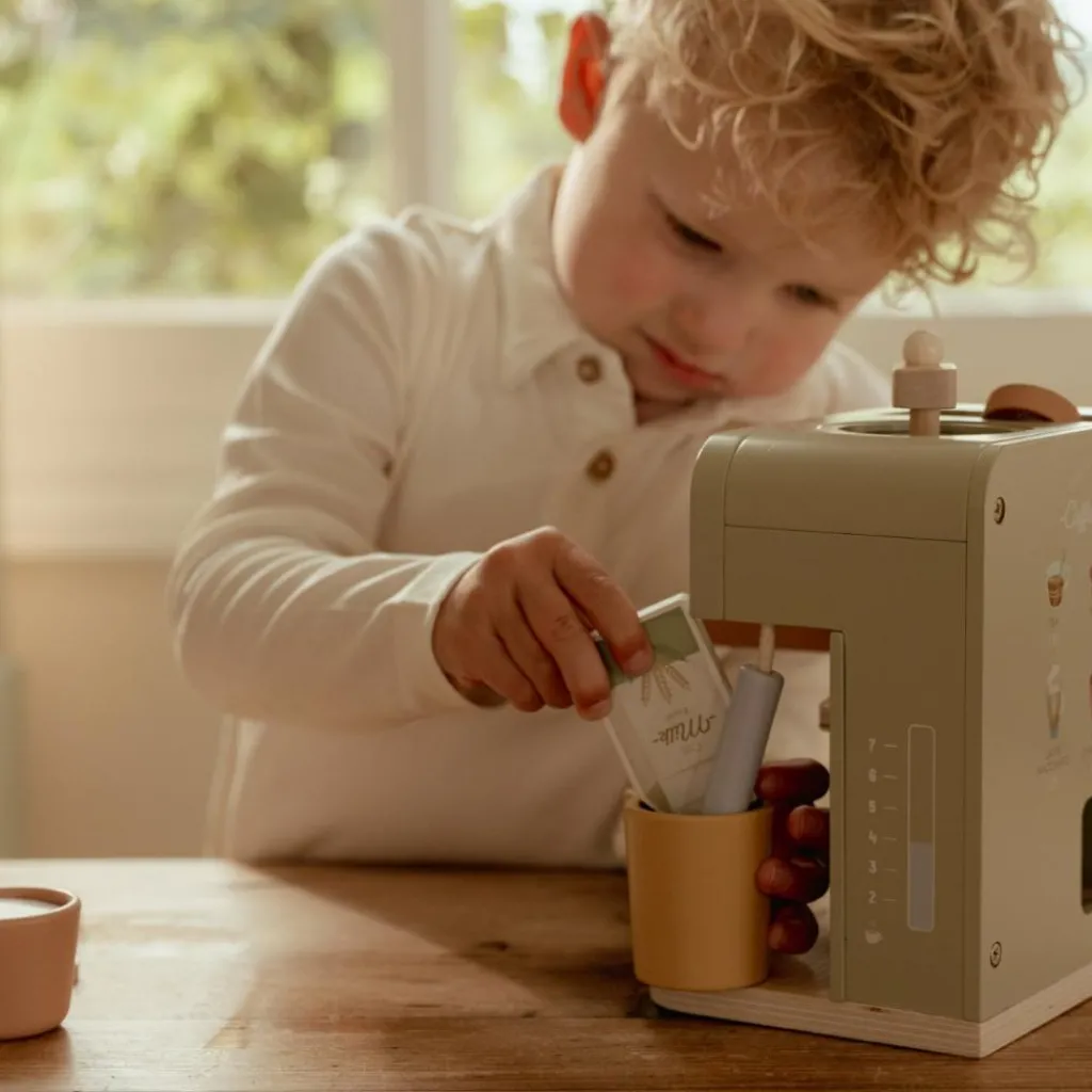 Discount Machine à café en bois FSC Dînette Et Aliments Factices