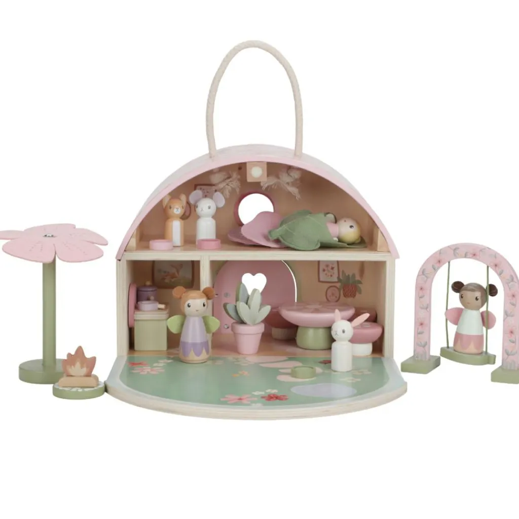 Clearance Maison de poupée en bois FSC Fairy Garden Maison De Poupée Et Univers De Jeu