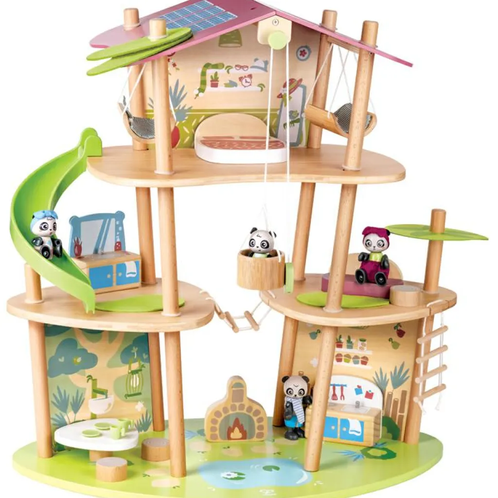 Maison des Pandas écologique Maison De Poupée Et Univers De Jeu