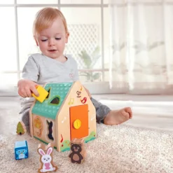 New Maison trieuse de formes Les amis de la forêt Jouet À Encastrer