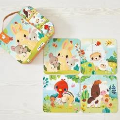 Best Malette de 4 petits puzzles Animaux de la ferme (6 à 16 pièces) Puzzle