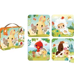 Best Malette de 4 petits puzzles Animaux de la ferme (6 à 16 pièces) Puzzle