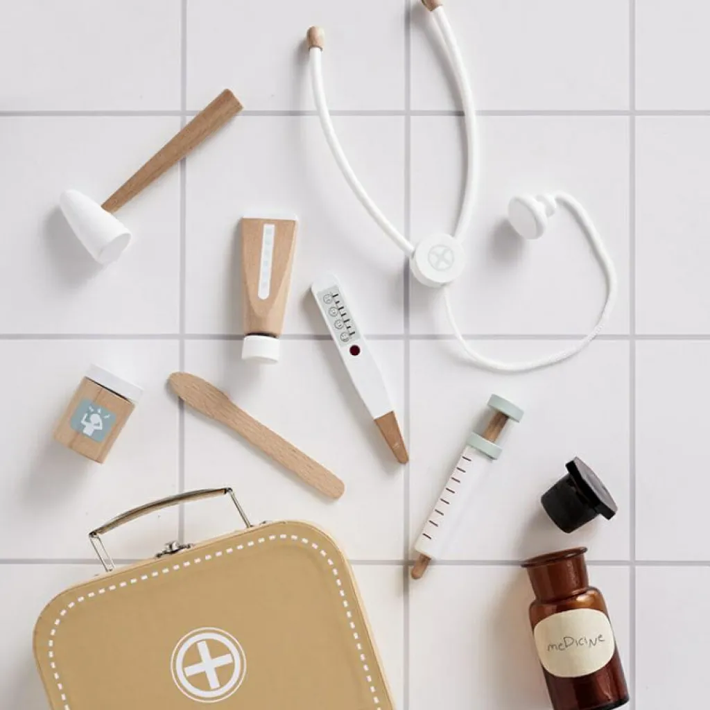 Mallette et accessoires de Docteur en bois Docteur / Vétérinaire