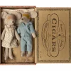 Discount Maman et papa souris dans une boîte à cigares Figurines De Jeu
