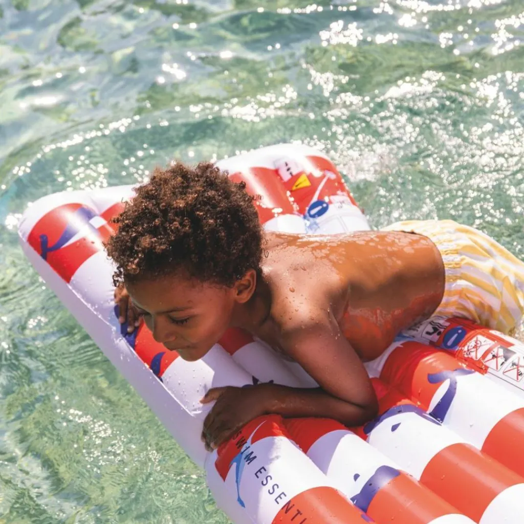 Hot Matelas aquatique Baleine rouge et blanc Bouée