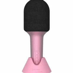 Online Microphone Bluethooth avec haut-parleur intégré Glitter rose Micro Karaoké