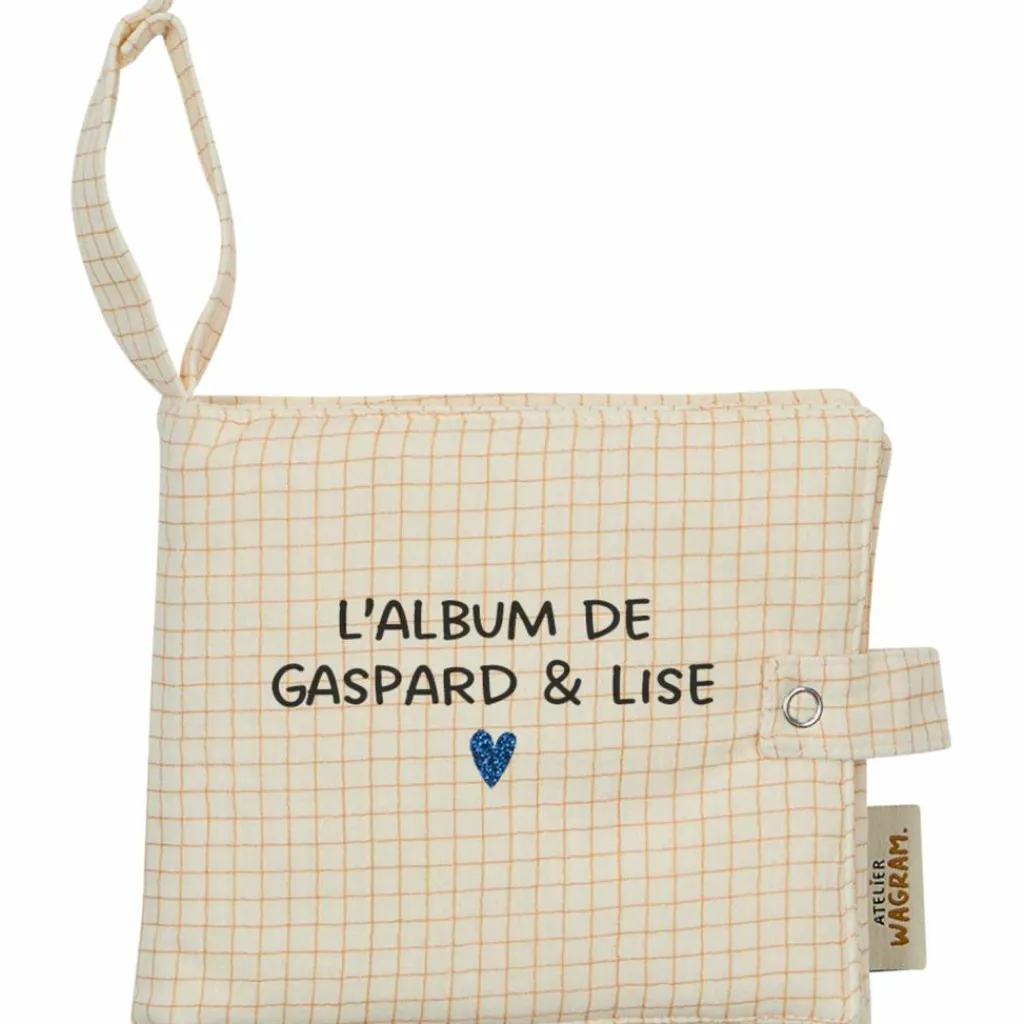 Sale Mini album photo Gaze Petits Carreaux (personnalisable) Album Photo Tissu