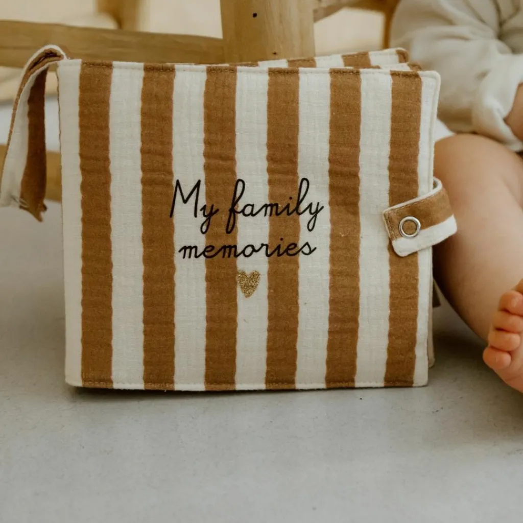 Outlet Mini album photo Rayures Larges (personnalisable) Album Photo Tissu