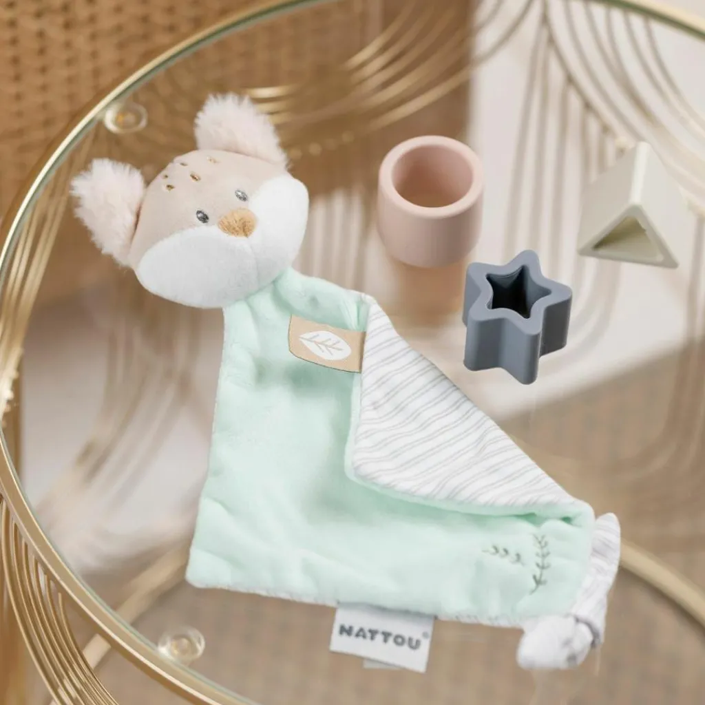 Discount Mini doudou attache sucette Flo le Renard (19 cm) Doudou Attache Sucette