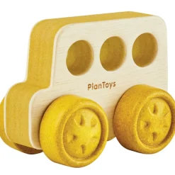 Clearance Mon petit bus en bois d'hévéa jaune Petites Voitures, Véhicules Et Circuits