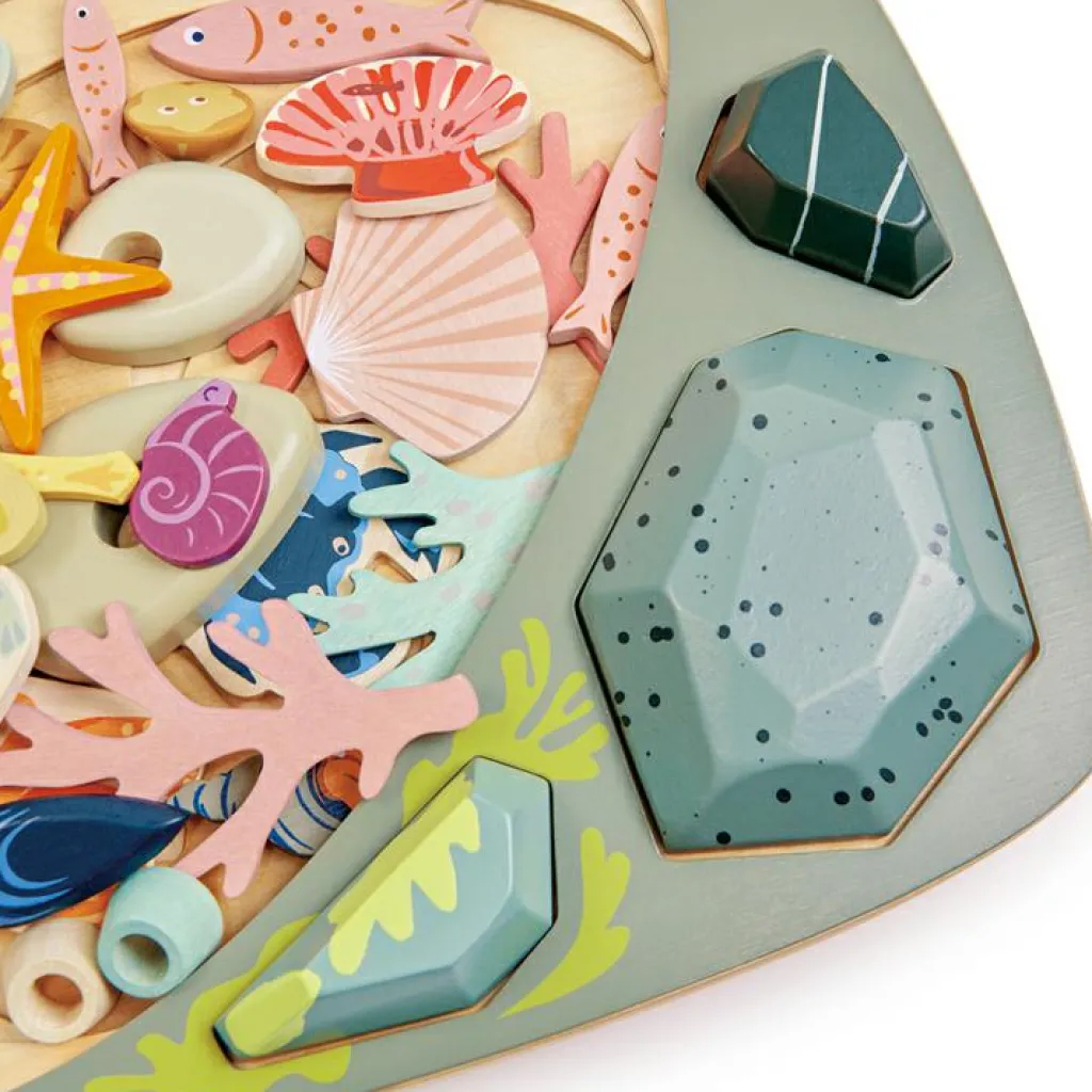 Mon petit étang avec rochers en bois Jouet À Encastrer