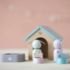 New Niche chien et chat et accessoires en bois Accessoires Pour Univers De Jeu