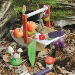 Best Panier cueillette sauvage en bois Dînette Et Aliments Factices