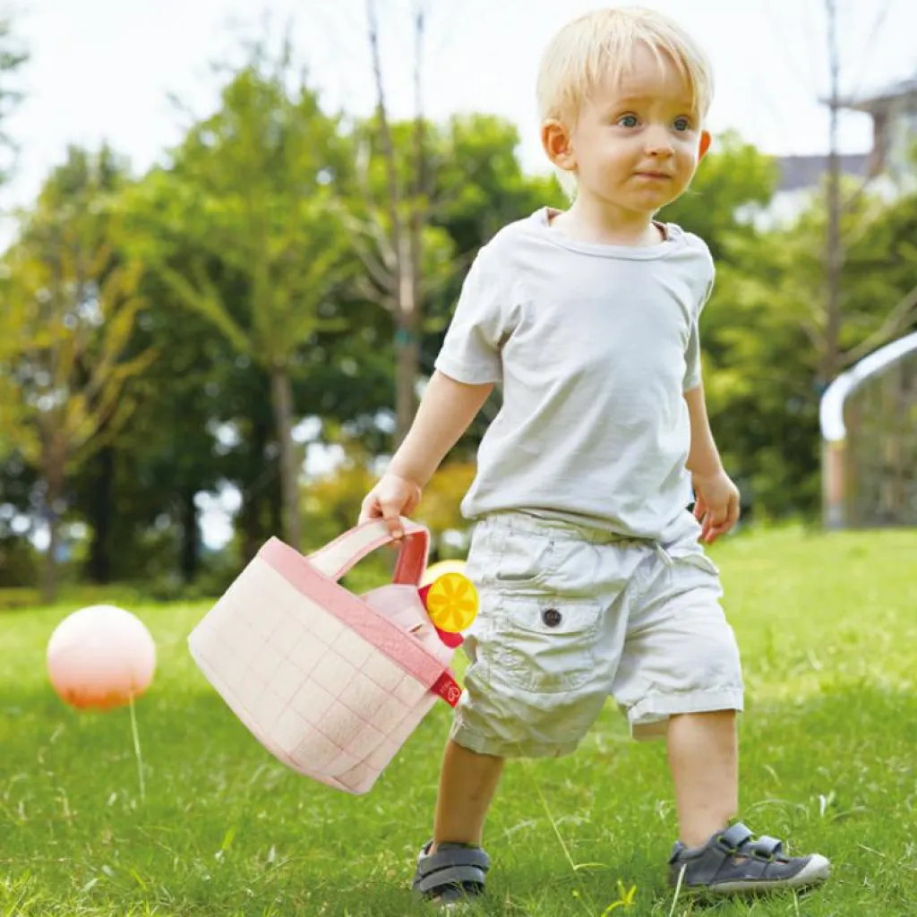 Sale Panier de pique-nique et accessoires en tissu (14 pièces) Dînette Et Aliments Factices