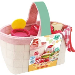 Sale Panier de pique-nique et accessoires en tissu (14 pièces) Dînette Et Aliments Factices