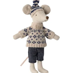 Online Papa Souris en hiver et sa paire de skis Bleu Figurines De Jeu