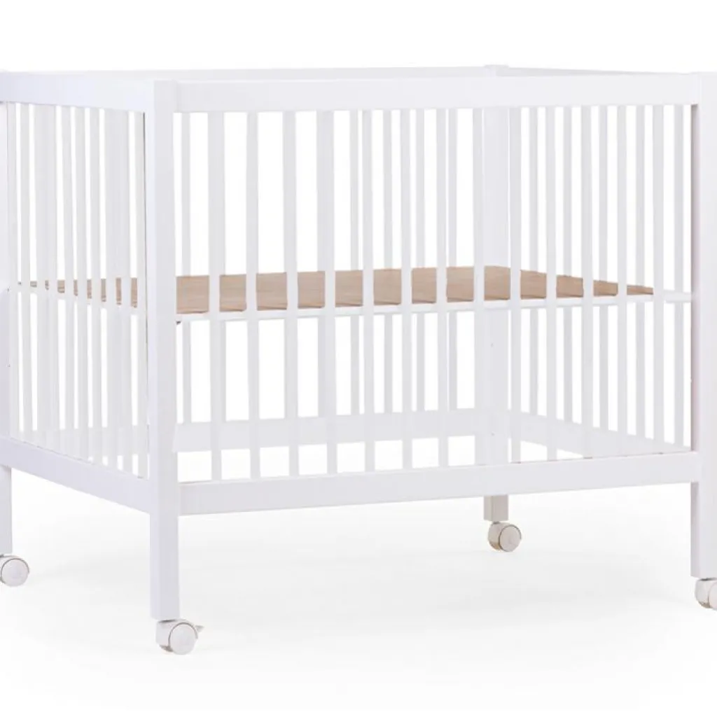 Parc 97 blanc avec roues (75 x 95 cm) Parc Bébé Et Accessoires