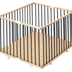 Discount Parc pliant carré en bois Gaby hybride anthracite Parc Bébé Et Accessoires