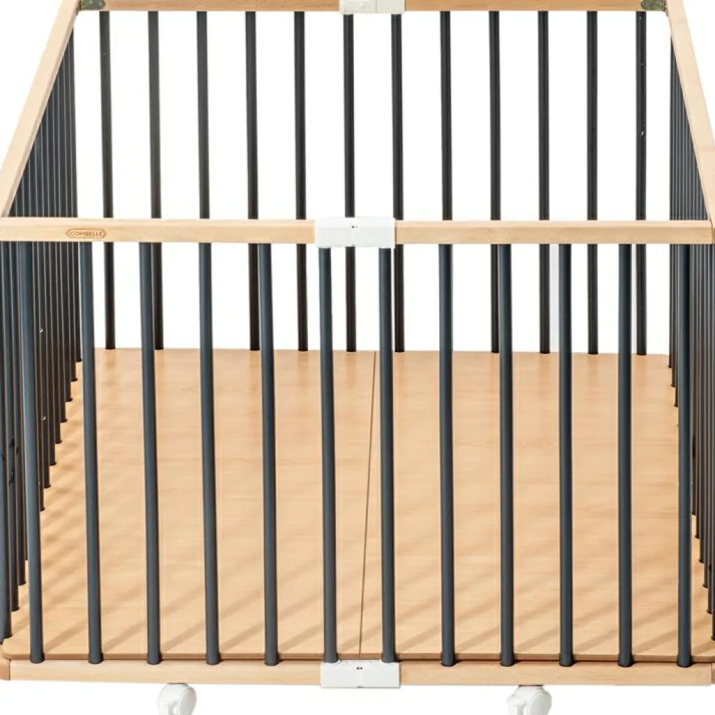 Discount Parc pliant carré en bois Gaby hybride anthracite Parc Bébé Et Accessoires