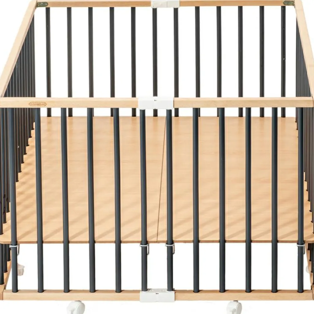 Discount Parc pliant carré en bois Gaby hybride anthracite Parc Bébé Et Accessoires