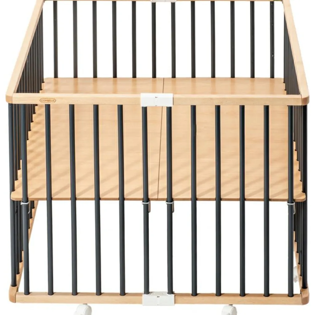 Discount Parc pliant carré en bois Gaby hybride anthracite Parc Bébé Et Accessoires