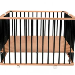 Hot Parc pliant carré en bois Gaby Hybride noir Parc Bébé Et Accessoires