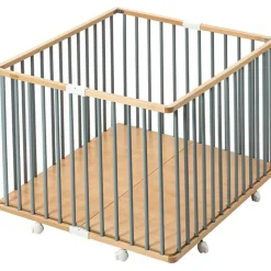 Sale Parc pliant carré en bois Gaby hybride bleu gris Parc Bébé Et Accessoires